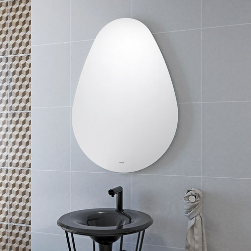 Espejo para baño de pared - OVUM SIMPLE - BISELARTE - contemporáneo / blanco / vertical