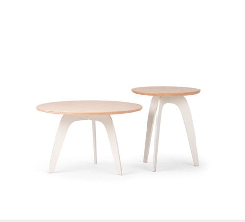 Mesa de centro contemporánea - MILLEPIEDI - True Design srl - de madera / con base metálica / redonda