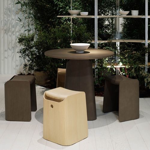 Mesa contemporánea - NOMADE - True Design srl - de madera / con base de madera / rectangular