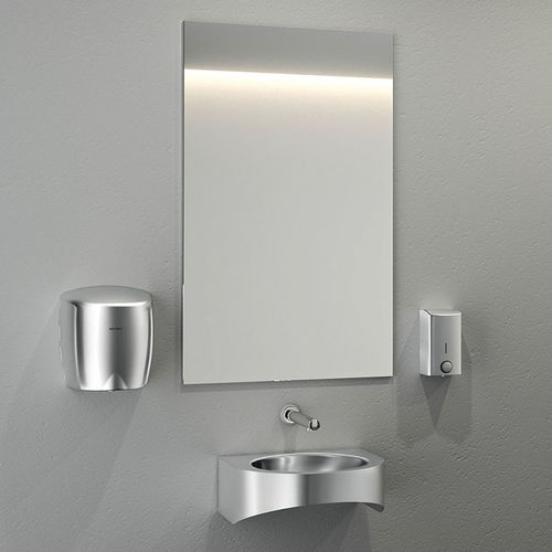 Espejo para baño de pared - 345 series - DELABIE - para baño público / contemporáneo / rectangular