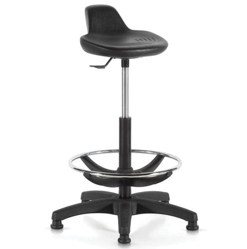 Taburete de oficina contemporáneo - 1757 - TECNOTELAI - de poliuretano / con base metálica / con ruedas