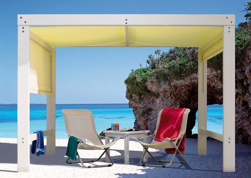 Pérgola autoportante - CUBO - IL CEPPO - de madera / cobertura de lona