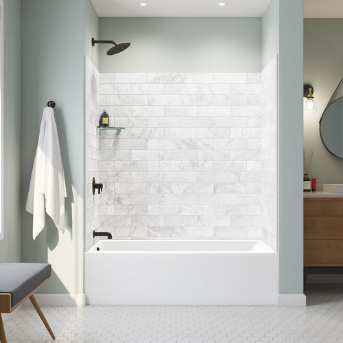 Bañera integrada - JAXI 6032 - MAAX bathroom - para vivienda / de fibra acrílica / contemporánea