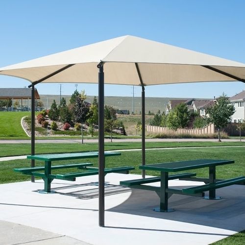 Sombrilla hexagonal - HIP SHADE - progressive design playgrounds - central / de tejido / madera