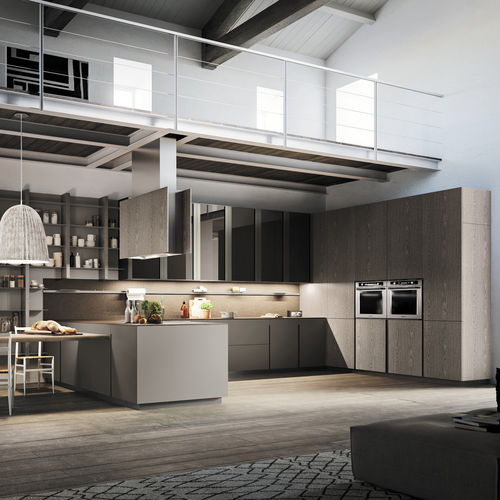 Cocina contemporánea - LOUNGE - COMPOSIT - de roble / en U / lacada