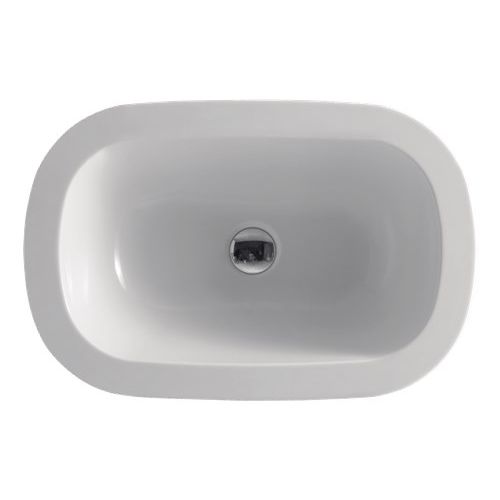 Lavabo con base - 3742  - Kerasan - de cerámica / con espejo ajustable / ovalado