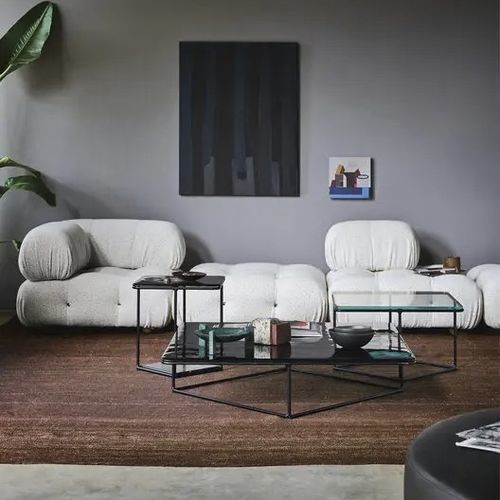 Mesa de centro contemporánea - LEMANTE - B&B Italia - de vidrio / de MDF / de mármol