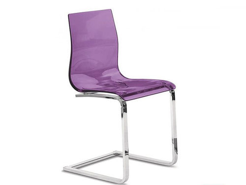 Silla contemporánea - JAZZ L - Mobalpa - de interior / de fibra acrílica / de metal cromado