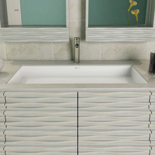 Lavabo bajo encimera - 1839-34-SSA - Deco Lav - rectangular / de