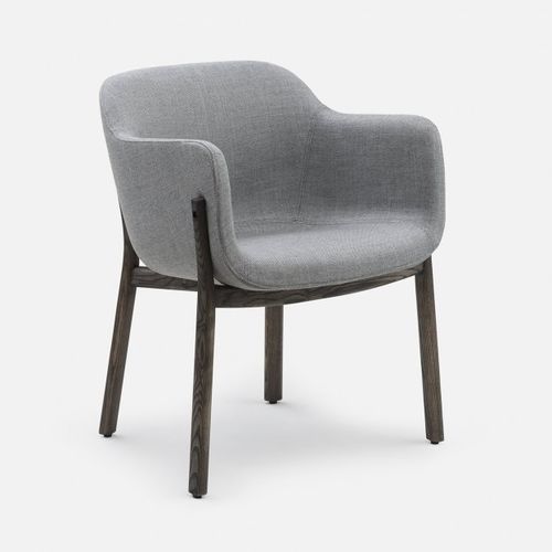 Silla de comedor contemporánea - PORTO - DE LA ESPADA - de interior / de tejido / de cuero