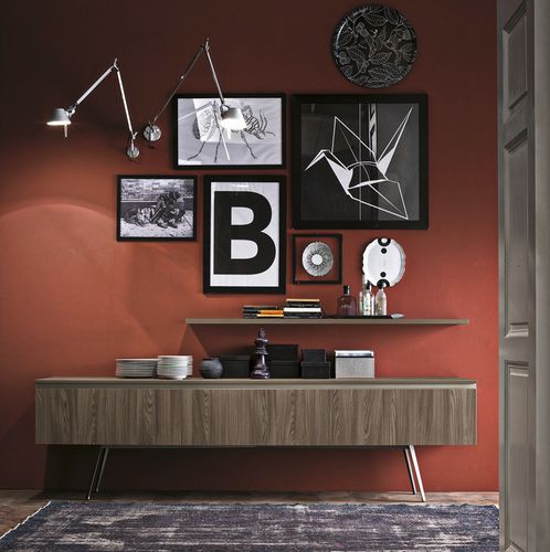 Aparador con patas altas - STOSA CUCINE - contemporáneo / de roble / de