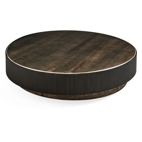 Mesa de centro contemporánea - Nori - Gallotti&Radice - de madera maciza / de madera tintada / de cuero
