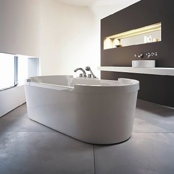 Bañera ovalada - 700010 - DURAVIT - en isla / para vivienda / de fibra acrílica