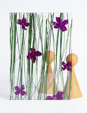 Panel decorativo de pared - FLOWERFIELD - Designpanel - para interiores / de poliéster / con implante de planta natural