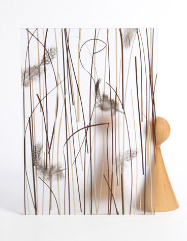 Panel decorativo para interiores - SAVANNA - Designpanel - anti-UV / de poliéster / con implante de planta natural