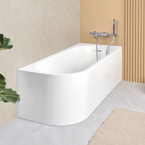 Bañera ovalada - TORINO ANGOLO - SANYCCES - en isla / para vivienda / de resina