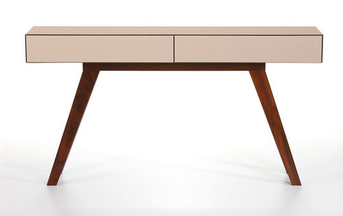 Consola contemporánea - FEEL - Amu- Inspiration Design - de madera lacada / rectangular / con cajón