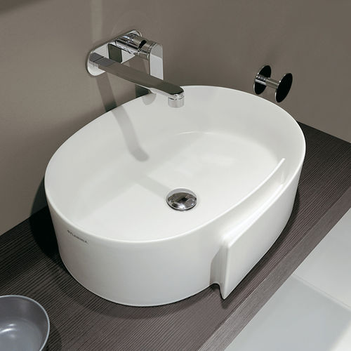 Lavabo sobre mueble - ROLL 56 - FLAMINIA - de cerámica / brillante / acabado mate