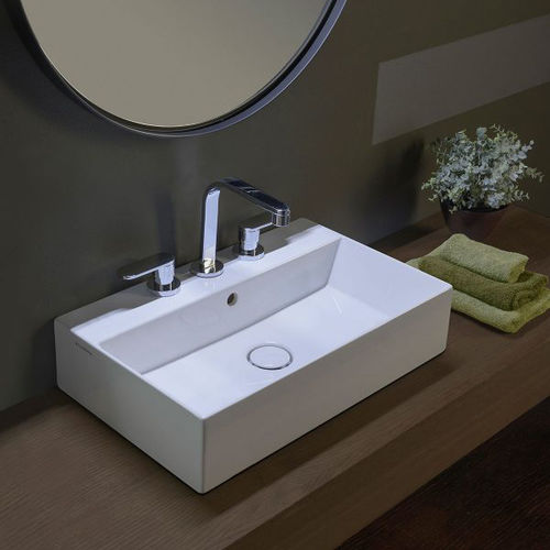 Lavabo sobre mueble - APPLIGHT 60 - FLAMINIA - de cerámica / brillante / acabado mate