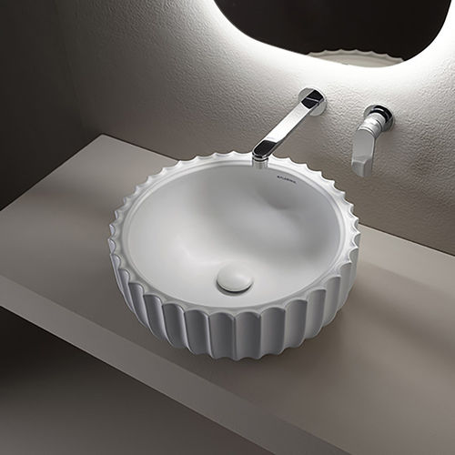 Lavabo sobre mueble - SETTECENTO 44 - FLAMINIA - de cerámica / brillante / acabado mate