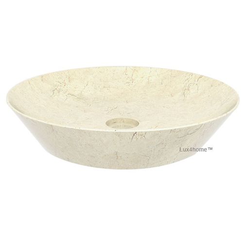 Lavabo sobre mueble - SUI - Lux4home™ - de mármol / redondo / sin orificio