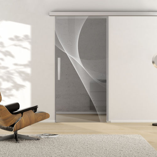 Puerta de interior - 3D 623 - Griffwerk GmbH - de vidrio / corredera / contemporánea