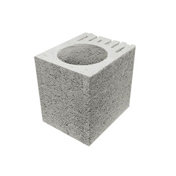 Bloque de hormigón ligero - Technitherm - de alta resistencia / de esquina