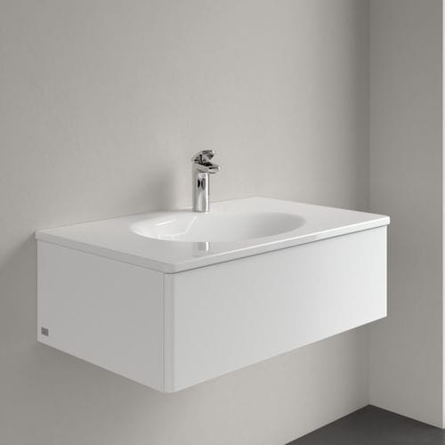 Lavabo suspendido - ANTAO : 4A75 81 XX - Villeroy & Boch - de cerámica / brillante / rectangular
