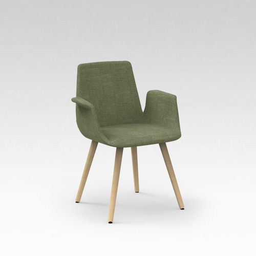 Sillón contemporáneo - RAN - Mobel Línea - de espuma / de madera / con respaldo alto