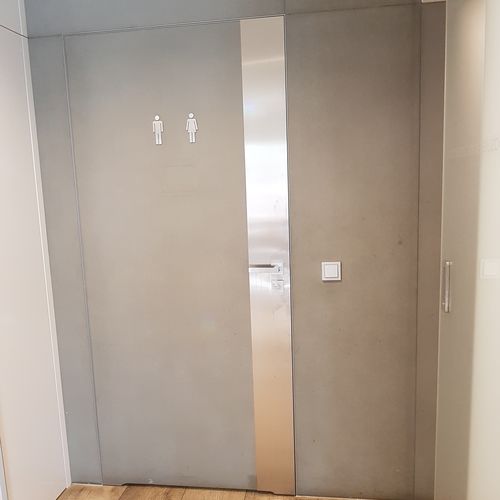 Puerta de interior - CONCRETE - ZEROMUR Perfect Doors - de aluminio