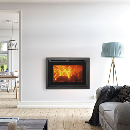 Chimenea insertable de leña - C-720-S - Panadero - de hierro fundido / contemporánea