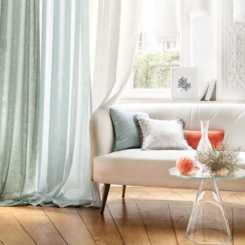 Visillo de color liso - FJORD - Camengo  - de poliéster / lavable / para uso residencial