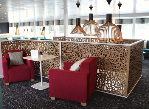 Panel decorativo para tabique - CRUISE SHIP ELBE PRINCESSE CROISI EUROPE - Bruag Design Factory AG - de pared / MDF / de contrachapado
