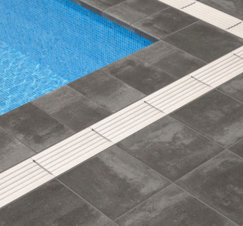 Rejilla de drenaje de hormigón - TESSERA - SAS PREFABRICADOS DE HORMIGON SA - para piscina