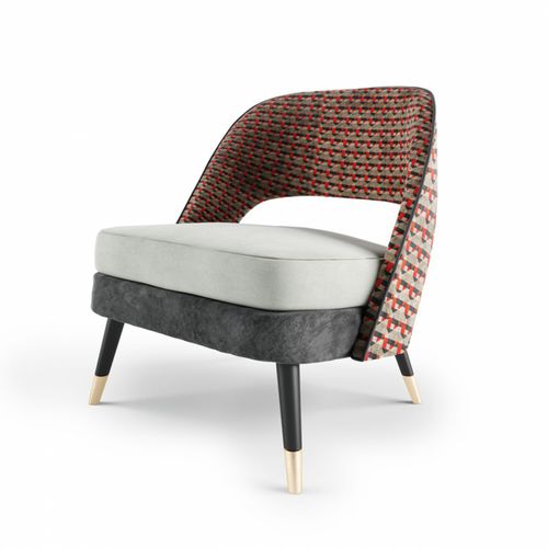 Sillón bajo contemporáneo - AVA - Mambo Unlimited Ideas - de cuero / de tejido / verde