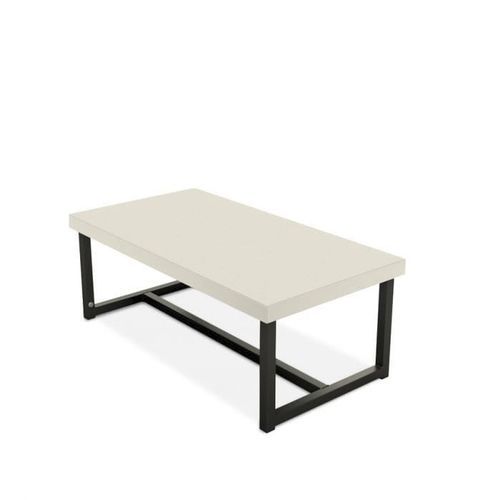 Mesa de centro contemporánea - TRANS-POSE® - burgessfurniture - de madera / con base metálica / rectangular