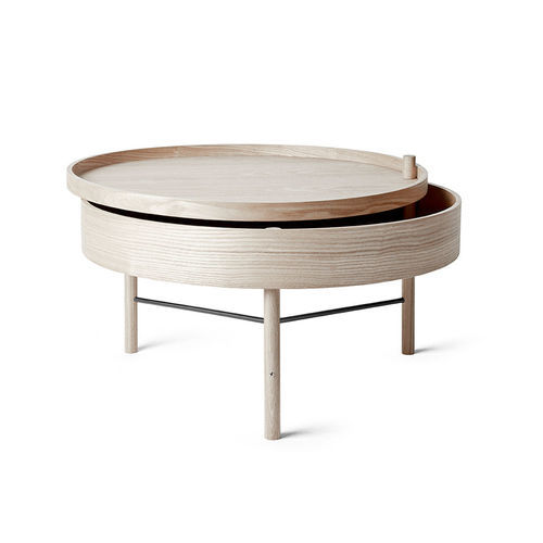 Mesa de centro contemporánea - TURNING - AUDO - de roble / de fresno / con base de MDF