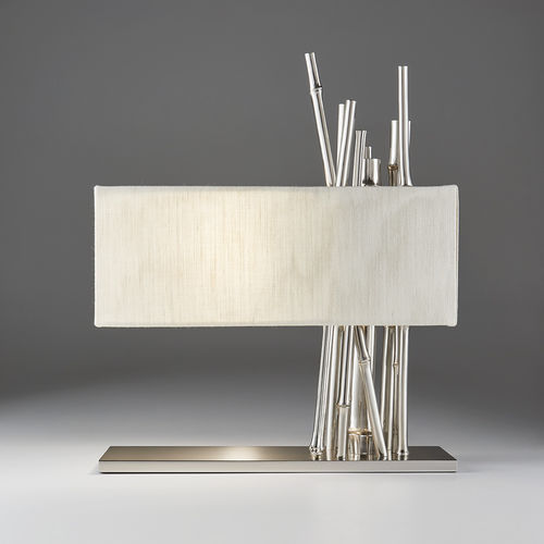 Lámpara de mesa - ARASHIYAMA - Charles Paris - de latón / de tejido / contemporánea