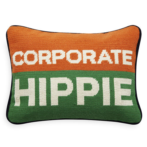 Cojín rectangular - CORPORATE HIPPIE - Jonathan Adler - con motivos decorativos / de lana