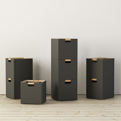 Caja de almacenamiento de madera - SABINE - GLIMAKRA - de cuero / de cartón