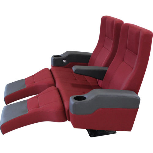 Butaca de cine de tejido - LUX RELAX - KINOEXPORT s.r.o. - para el sector profesional / roja / marrón