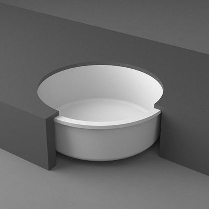 Lavabo bajo encimera - 125 ORIANA - UN - KERROCK - de composite / redondo / contemporáneo