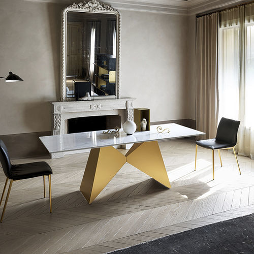 Mesa contemporánea - GEMINI - Ronda Design - de madera / de vidrio / de cerámica