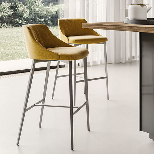 Silla de bar contemporánea - ASANA - Ronda Design - de interior / de tejido / de cuero