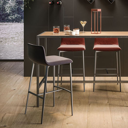 Silla de bar contemporánea - NIRVANA - Ronda Design - de interior / de terciopelo / de cuero
