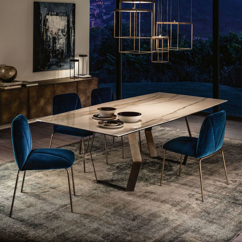 Mesa de comedor contemporánea - MEXA - Ronda Design - de madera / de vidrio / de cerámica