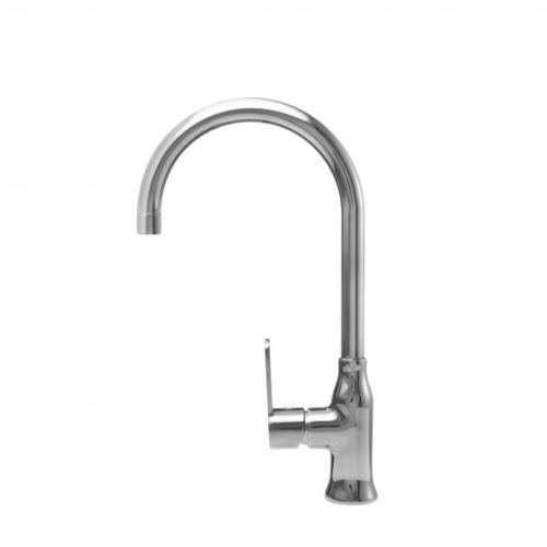 Grifo monomando de repisa - Leo - Alveus - de metal cromado / para cocina / con 1 orificio