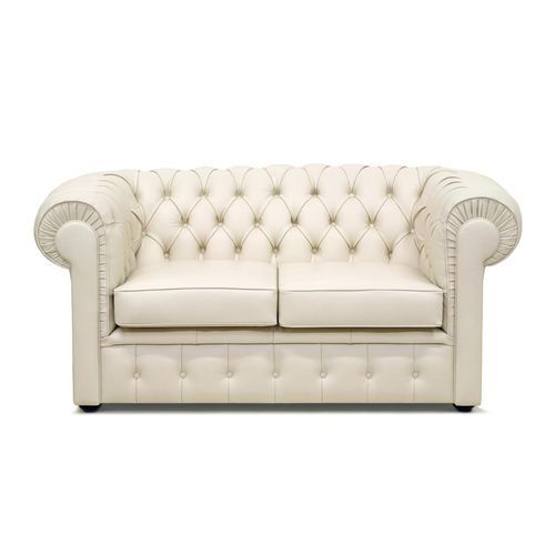 Sofá Chesterfield - Chester - Tarmeko LPD - de tejido / de cuero / blanco
