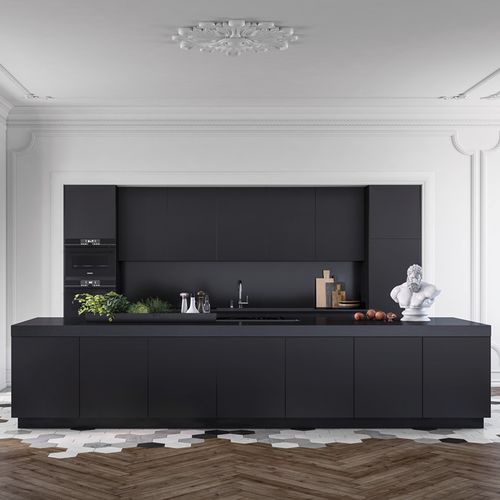 Cocina contemporánea - TMATT NERO - Transformad - de madera lacada