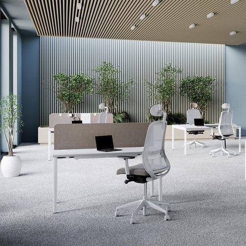 Escritorio de pie - BSPACE - Nowy Styl - contemporáneo / de madera / de fieltro